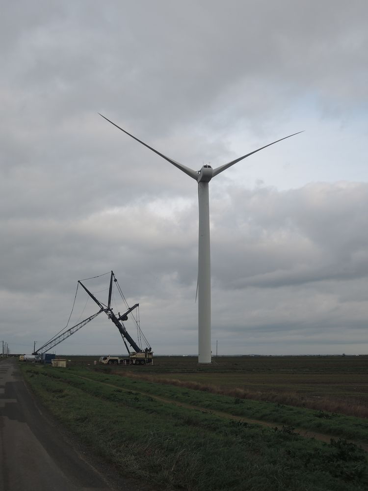 Eolienne en construction