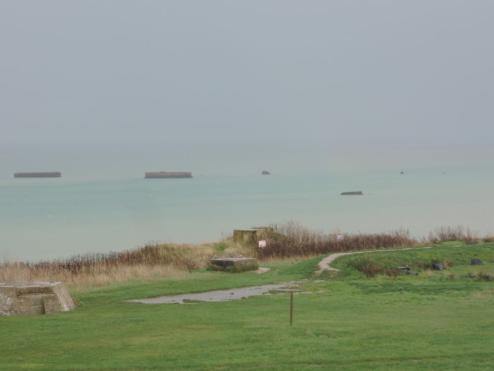 Arromanches: vue sur une des plages du débarquement
