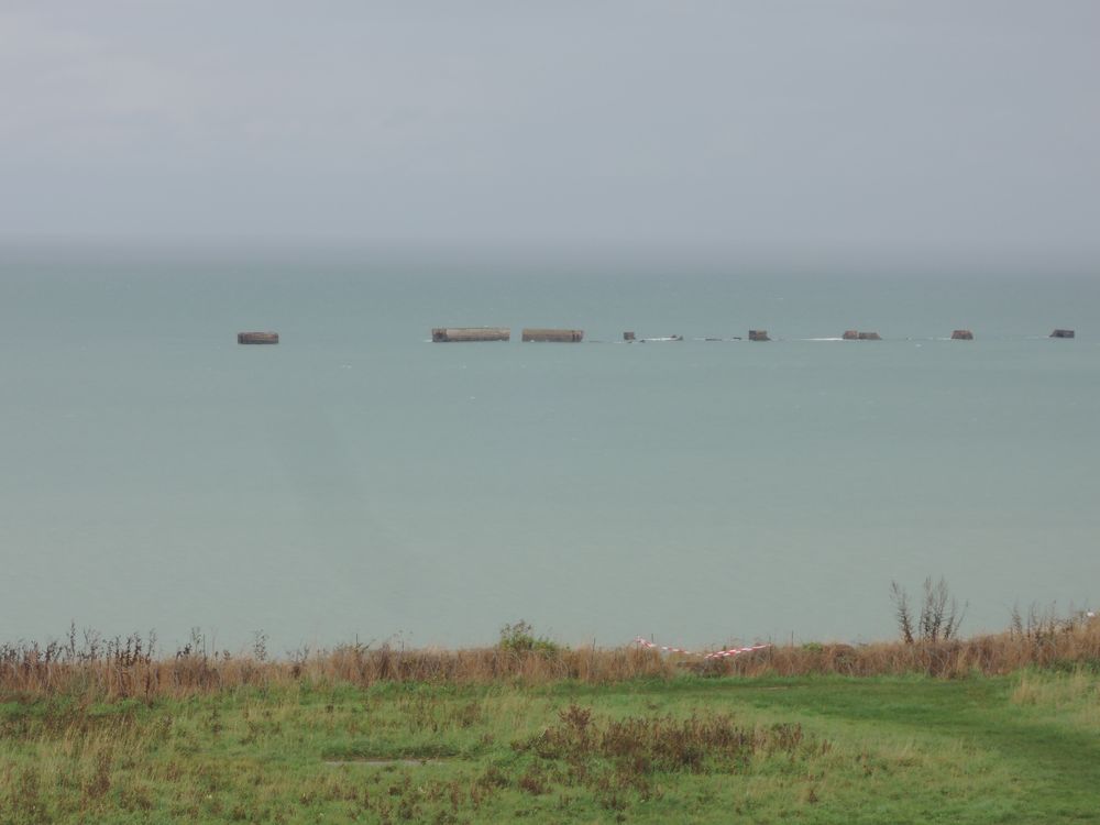 Arromanches: vue sur une des plages du débarquement