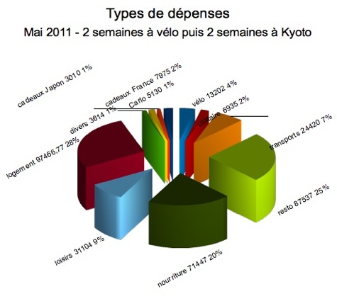 répartition des types de dépenses