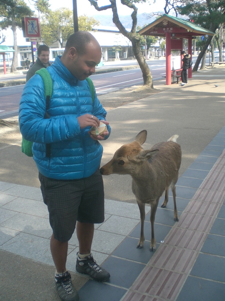 Déballage des gateaux et il s'est déjà fait un ami