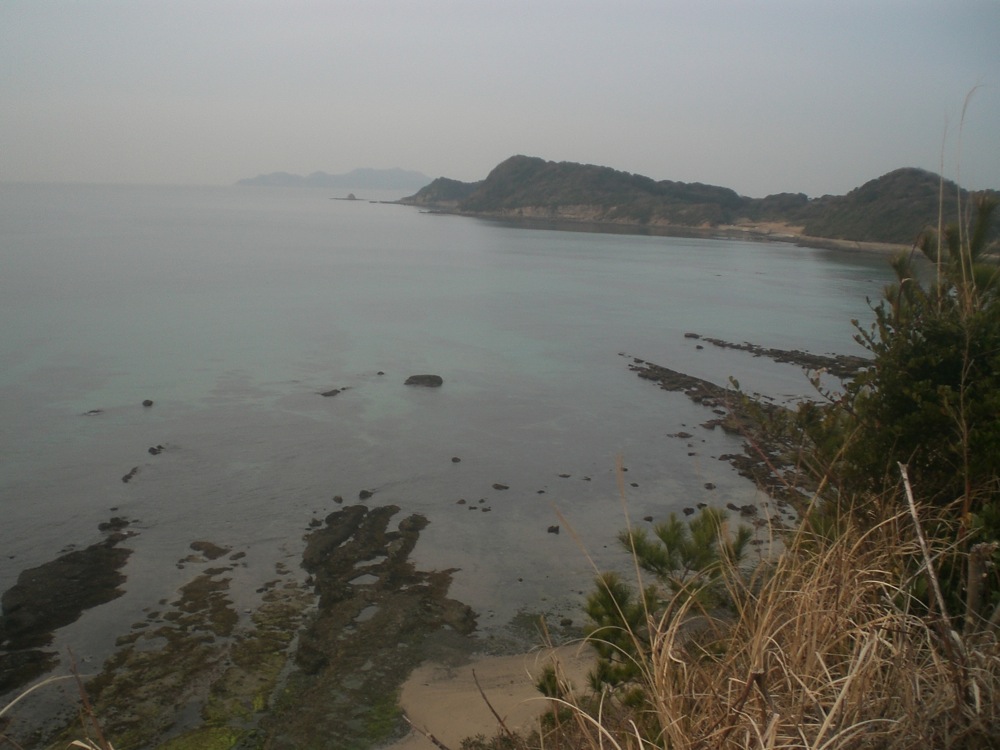 Dans les hauteurs de la presqu'île, nous avons une superbe vue sur la plage