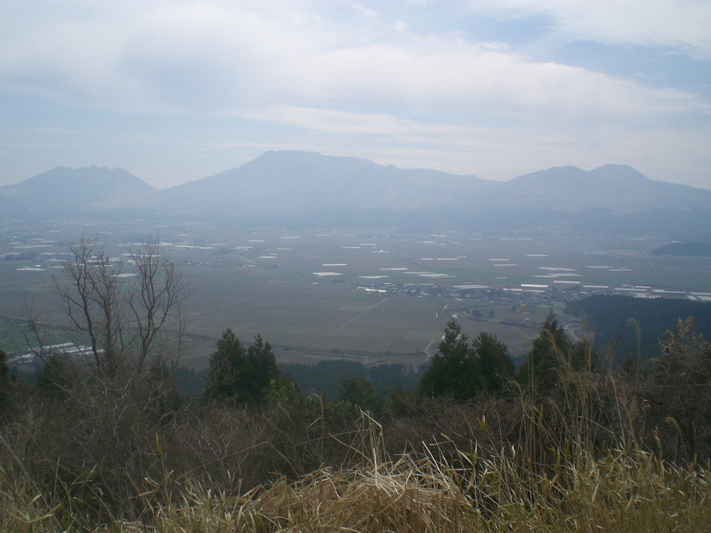 Mont Aso: vue sur une partie de la chaîne de volcans