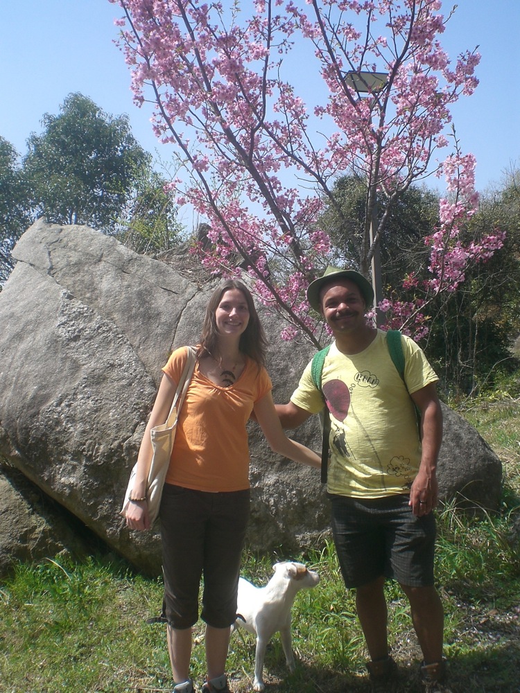 Dimanche sous les cerisiers: Sandrine, François et Carlo