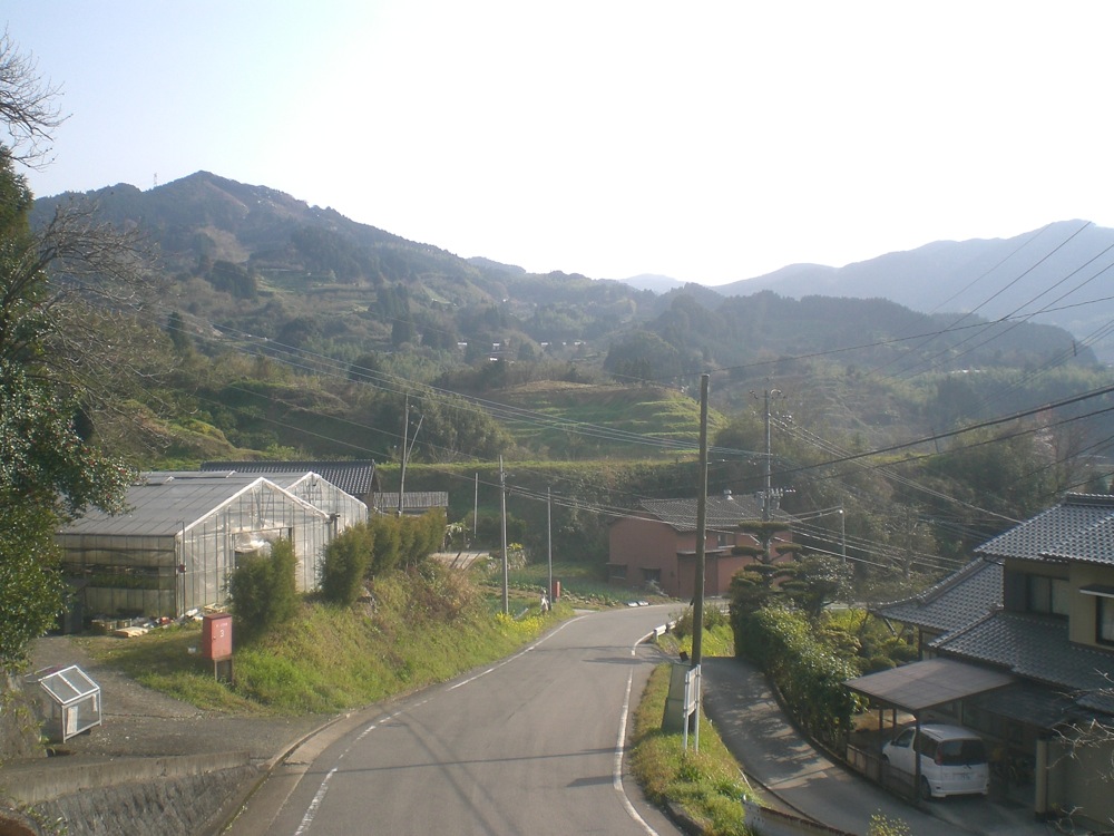 Dimanche sous les cerisiers: Voici la vue depuis la cour de l'auberge