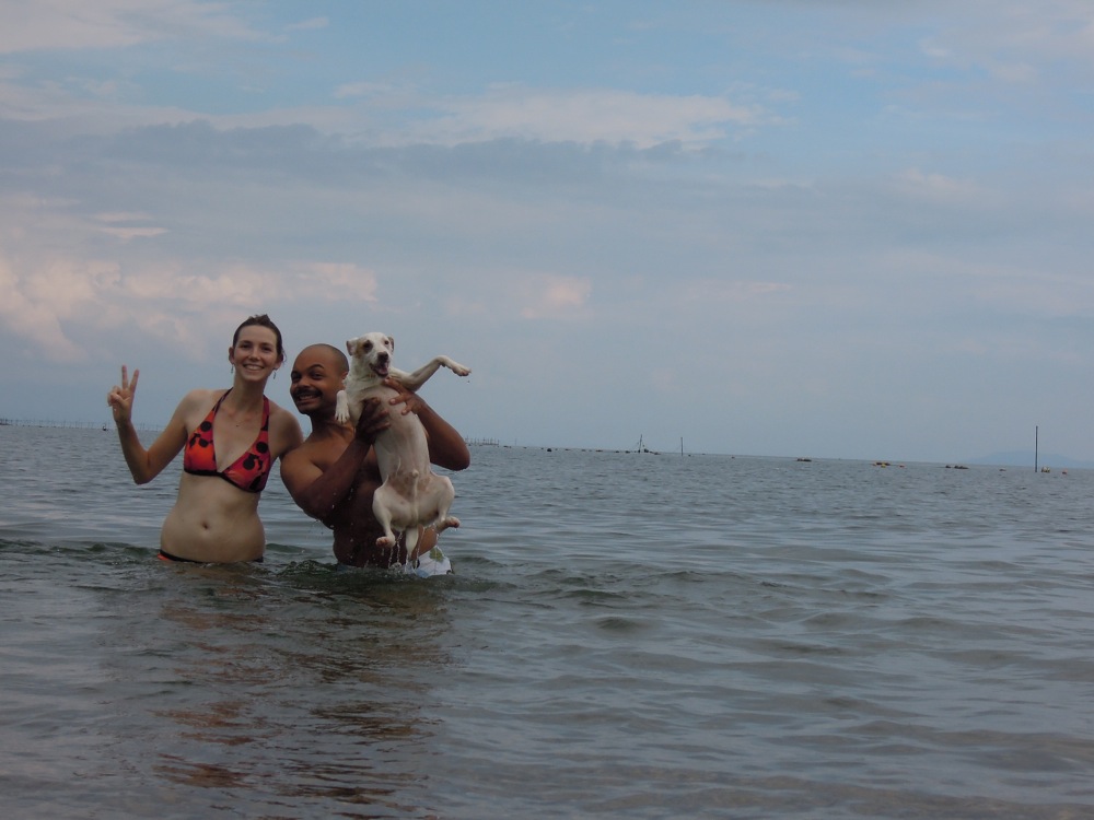 Ok le cadrage n'est pas parfait mais bon, on est rigolo sur cette photo, non?!