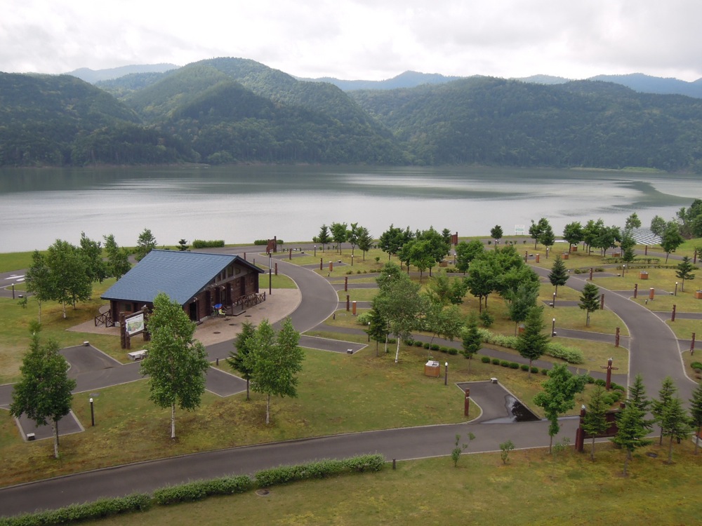 Le fameux camping de Takisato, vu du haut