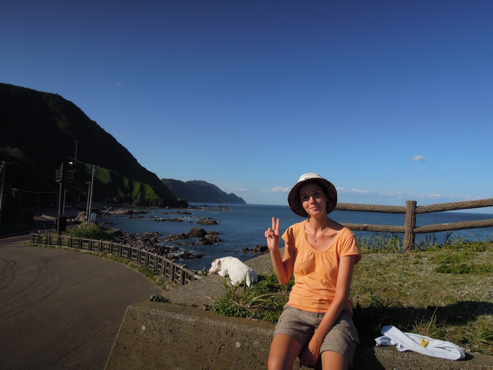 Petite pause sur la route avant le camping d'Erimo