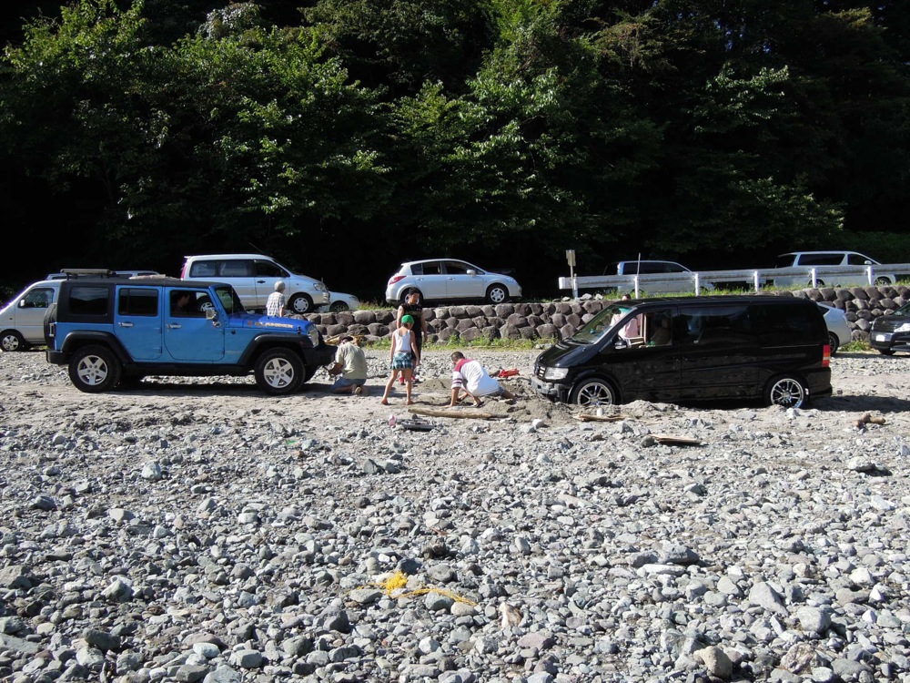 Barbecue: même avec le 4x4, la manoeuvre a été laborieuse!